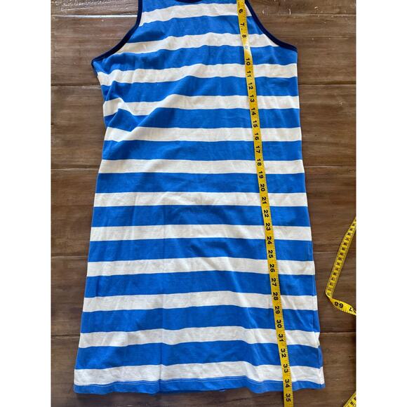 Splendid Racerback Tank Dress Women’s Blue White Stripe Cotton Nautical Casual - Picture 5 of 6